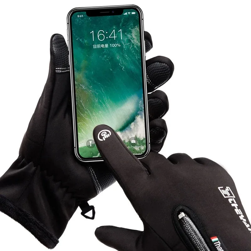 Sports Gloves Warm Gloves Waterproof Gloves Motorcycle Gloves Winter Thermal Fleece Lined Winter Water Resistant Skin-friendly Touch Screen Outdoor Moto Riding Ski Gloves
