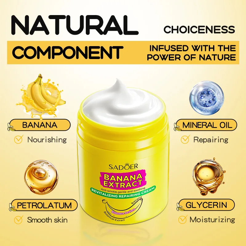 SADOER Banana Skin Brightening Cream Skincare Moisturizing Facial Creams Hydrating Face Cream Beauty Skin Care Products