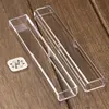 10Pcs Crystal Transparent Plastic Pen Pen Box Gift Box Metal Pen Box Transparent Plastic Pencil Case 2