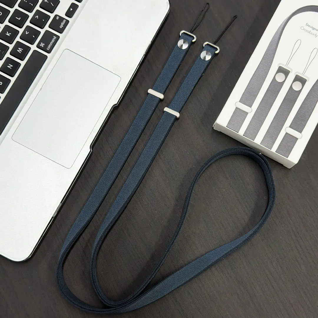 Premium Magnetic Woven Crossbody Strap with Anti-Loss Lanyard