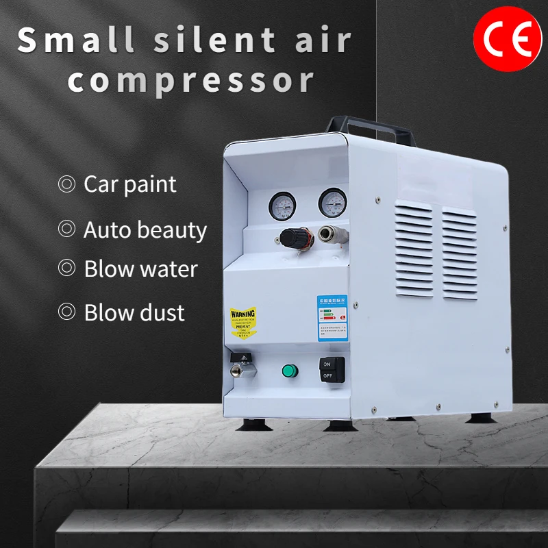 220V Silent Oil free Air Compressor 6L Portable Air Compressor Wood