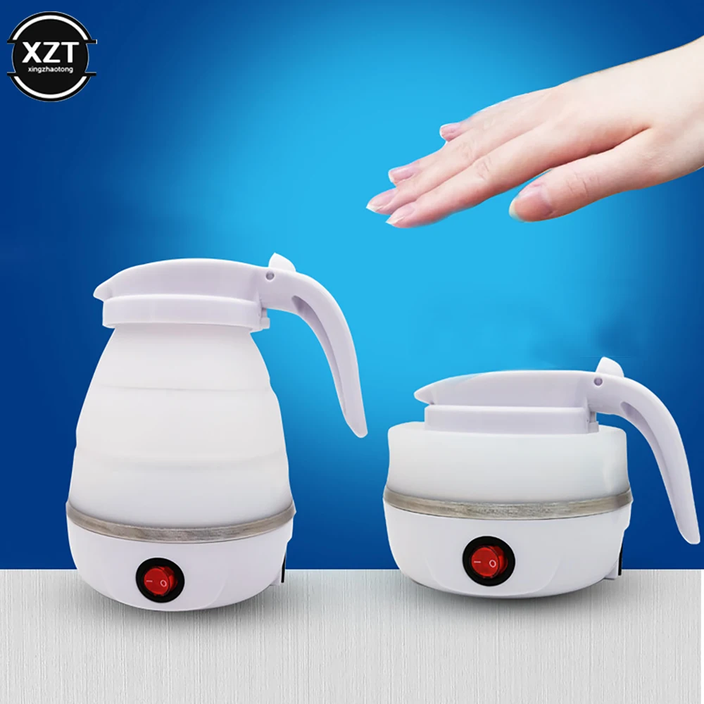 Folding Kettle Outdoor Mini Folding Kettle Portable Silicone Kettle Boil Water Tool Electric Kettle Camping Accessories for Travel Accessories folding kettle