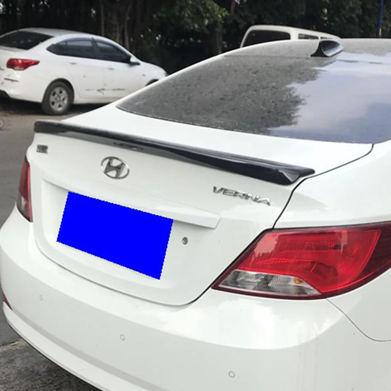 Подходит для Hyundai Verna Accent 2010-2016 года спойлер из АБС-пластика углеродного волокна