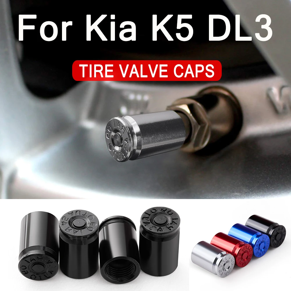 Set of 4 Premium Waterproof Car Tire Valve Caps with Airdust Protection