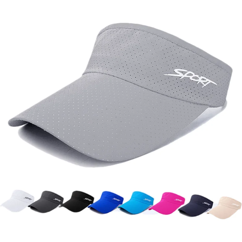 

Empty Top Sun Hat Sports Letter Quick-Drying Breathable Shade Caps Women Marathon Sunscreen Uv Protection Hats Tennis Men Visors