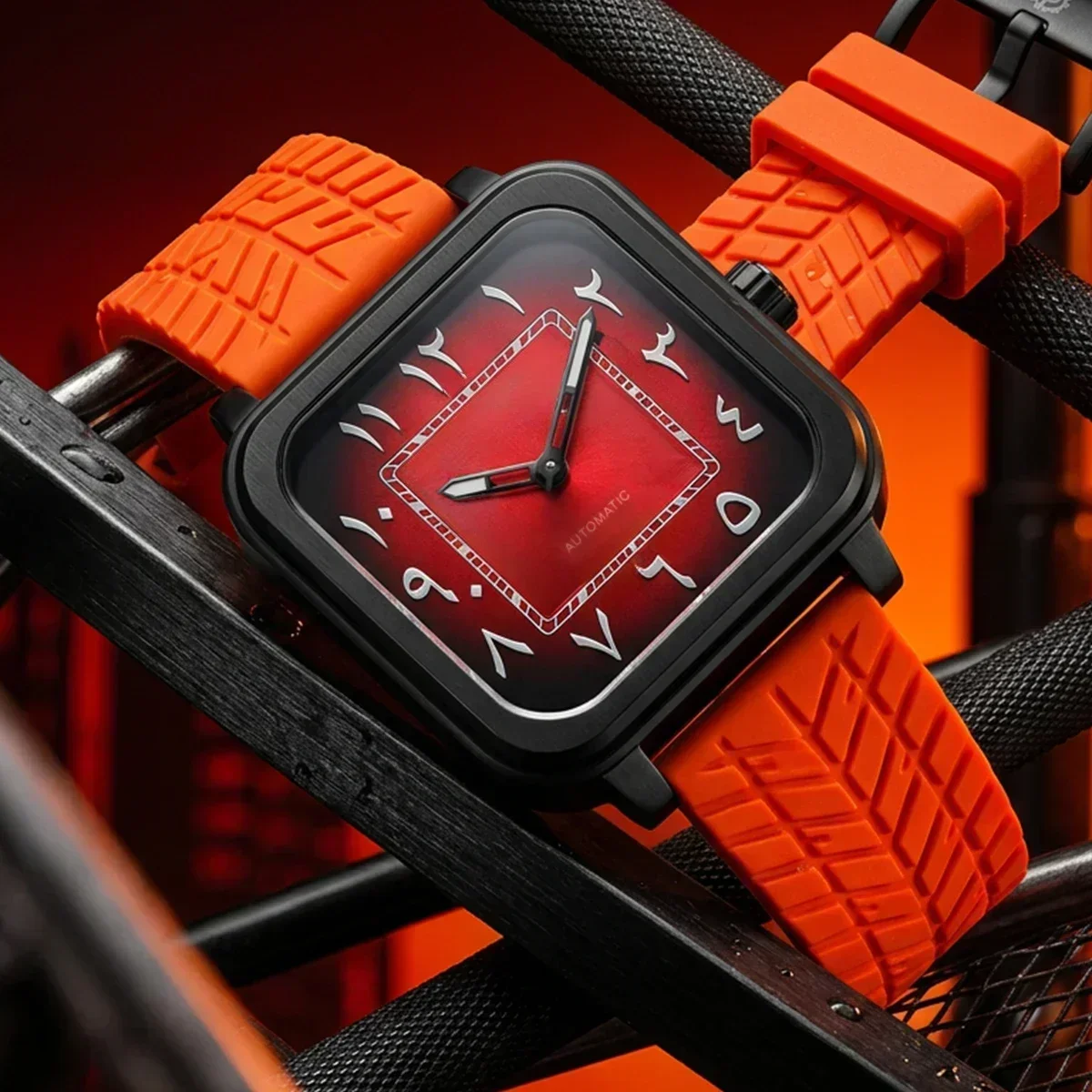 Sunburst Square Dial with Arabic Numerals - 27mm Watch Accessory