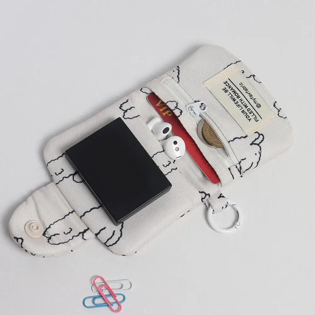 Polyester Wallet Portable Coin Wallet Adorable Coin Fashion Card Holder for Girls Cute Mini Storage for Use Students