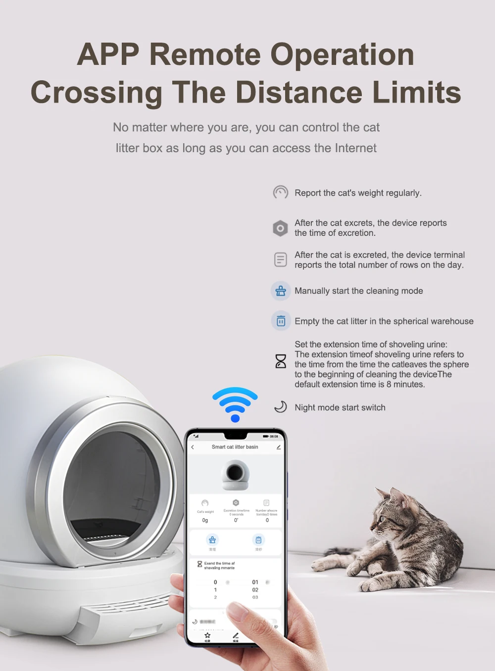 Automatic Self-cleaning Cat Litter Box With App Control For Cats_voghion.com