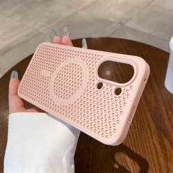 Enhanced Heat Dissipation Mesh Protective Case - Ultra Slim Hard Back Cover for Redmi K70 Ultra (Pink)