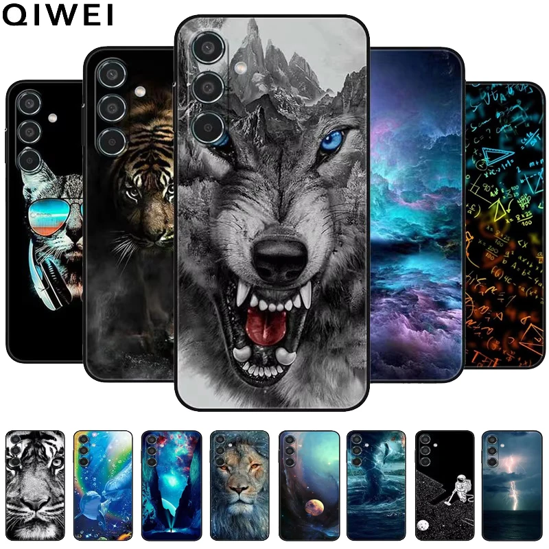 Cute Wolf Silicone Soft Bumper Phone Cover - Animal Design TPU Case
