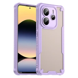 Translucent Matte Armor Protective Phone Case for Note14ProPlus 5G (Purple)