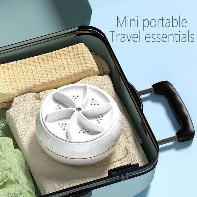 Mini lavatrice USB turbina rotante lavatrice portatile per calzini camicia biancheria intima lavaggio per viaggi a casa viaggio d'affari 4