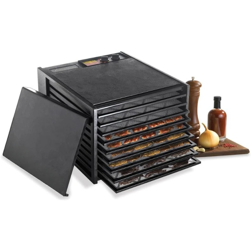 Electric Food Dehydrator Machine with 26-Hour Timer, Automatic Shut Off and Temperature Control, 600-Watt, 9 Trays,