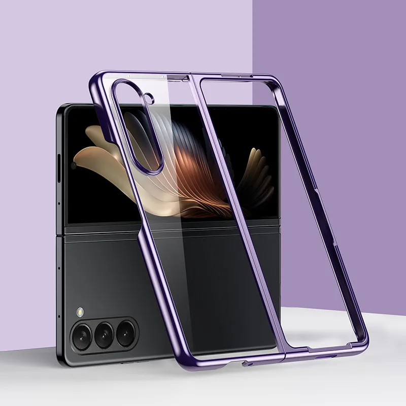 Custodia Placcata Di Lusso Per Samsung Galaxy Z Fold 5 4 Fold4 Fold5 5G Fold3 Fold2 Fold2 Fol3 2 Custodie Pieghevoli Protettive Alla Moda