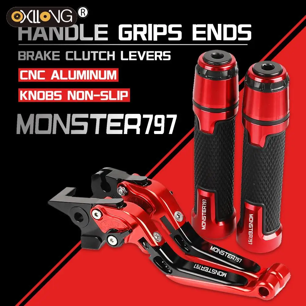 

797 MONSTER 2017-2018 Motorcycle CNC Brake Clutch Levers Handlebar knobs Handle Hand Grip Ends FOR DUCATI 797 MONSTER 2017-2018