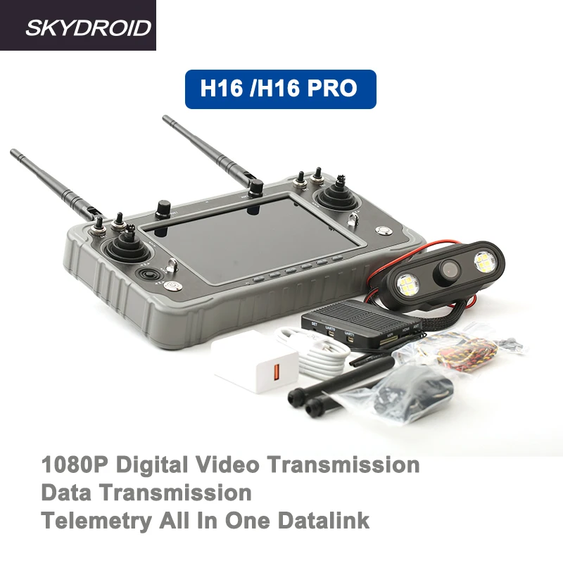 SKYDROID 디지털 이미지 변속기, 데이터 변속기, 원격 측정, 올인원 데이터 링크, H16, H16PRO, 108OP, 10-30km