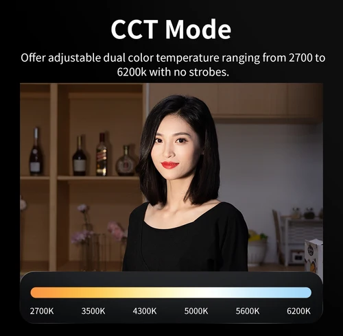 Zhiyun FIVERAY 미니 LED 비디오 조명, 2700K-6200K 14000 LUX 포켓 라이트, 유튜브 및 틱톡용 스튜디오 사진 촬영, M40, 40W 3