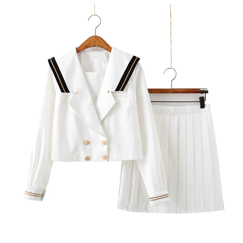 

Православная форма JK, юбка, Матросская униформа для девочек, Классическая школьная униформа для девушек, плиссированная юбка в стиле японского флота, костюм с юбкой для колледжа