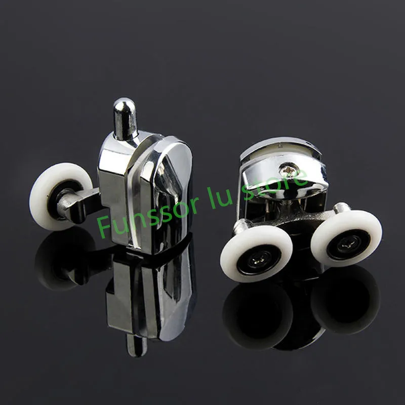 Zinc alloy double shower door roller wheel runner bearing 23mm 25mm 4pcs