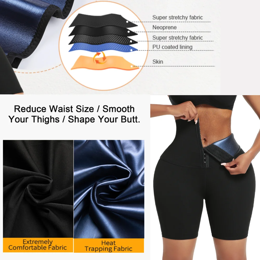 Nylon Spandex Thigh Shaper Women Slimming Long Pants Neoprene