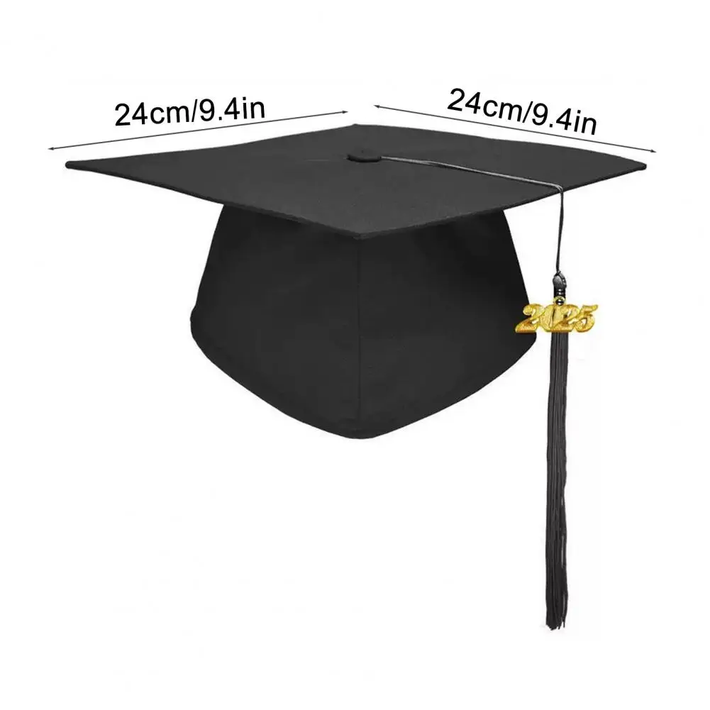Standard Graduation Hat Graduation Hat Black Adult Bachelor Caps with Tassels University ...