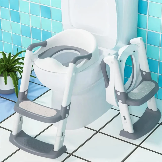 Siège de toilette pliant pour enfants avec escalier, pot pour bébé