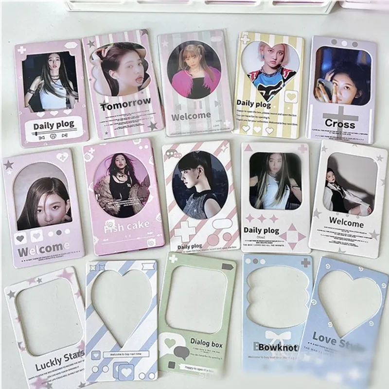 

15pcs Kpop Photocard Holder Photo Card Collection Bag Korean Small Card Packaging Material Photo Decoration Border Card Random