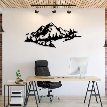 Metal Mountain View Wall Art – Rust-Resistant Indoor & Outdoor Decor 1