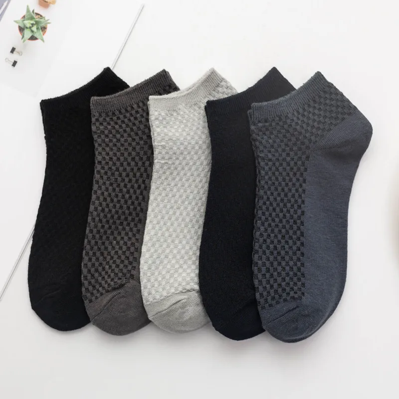 

3 Pair Men Business Soft Breathable Ankle Socks Bamboo Fiber Socks Male Sock High Quality Comfortable Large One Size Short Socks