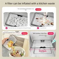 อ่างล้างจานสแตนเลสน้ําตกล้างจานผักอ่างล้างหน้ามัลติฟังก์ชั่นสมาร์ทดิจิตอลจอแสดงผลขนาดใหญ่ช่องเดียว 4