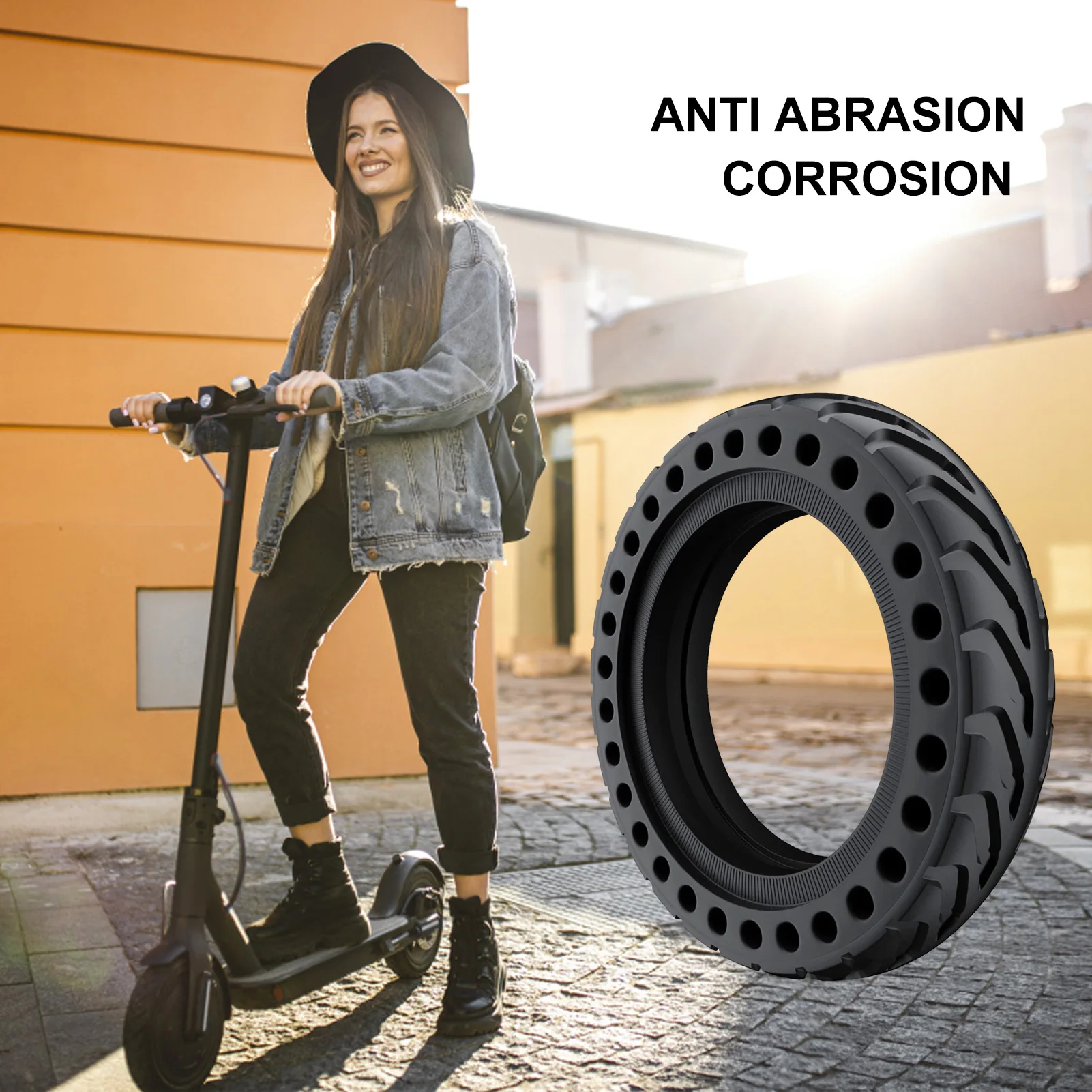 Solid Tire For Xiaomi M365 Electric Scooter 8.5'' Rubber Honeycomb Tyre Anti-riot Comfortable Scooter Wheel's Replacement