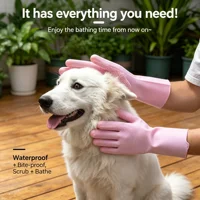 Silicone Pet Bathing Glove, Multifunctional Grooming Massage Brush, Hair Remover Glove for Cats Dogs Home Cleaning - Image 4