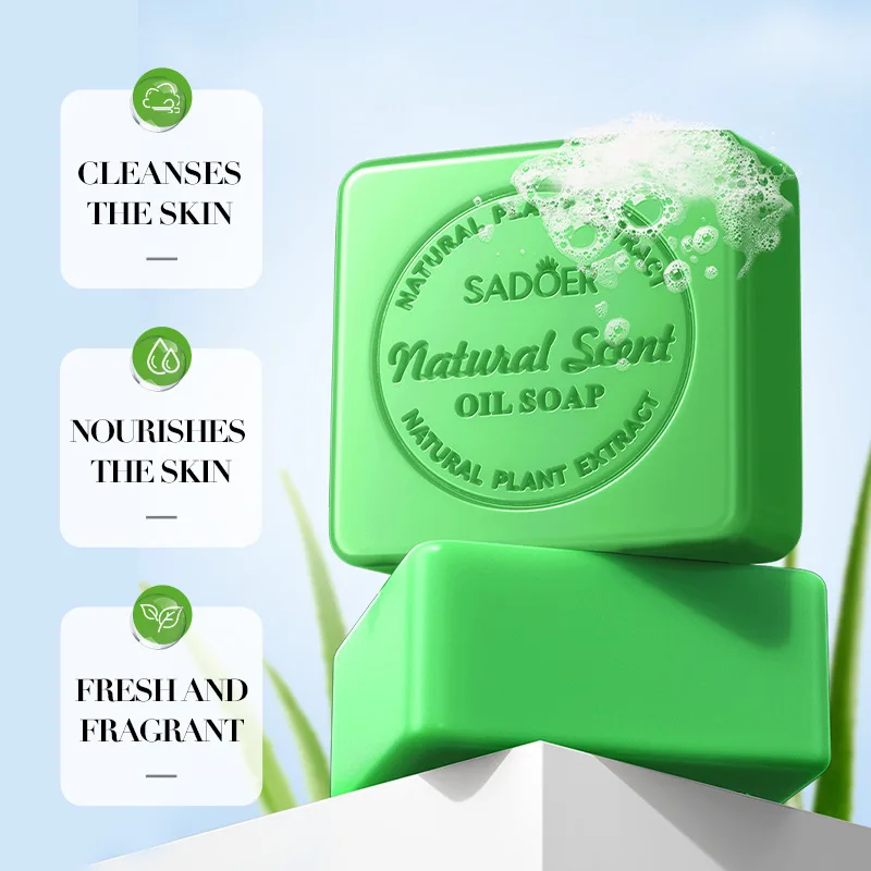 Soap 100g Natural Aloe Vera Essential Oil Soap Body Cleaning Face Soap Tender Skin Care Beauty