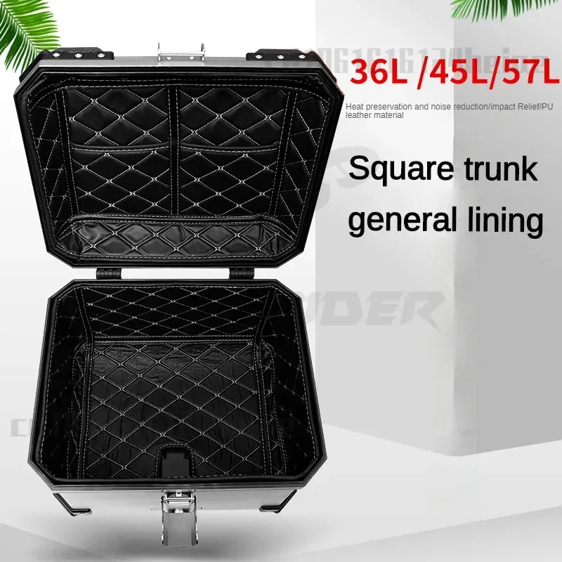 Motorcycle Trunk Liner 36L/45L/57L Square Box Motorcycle Trunk Liner Universal Electric Vehicle Tailbox Detachable Cushion Inner Liner