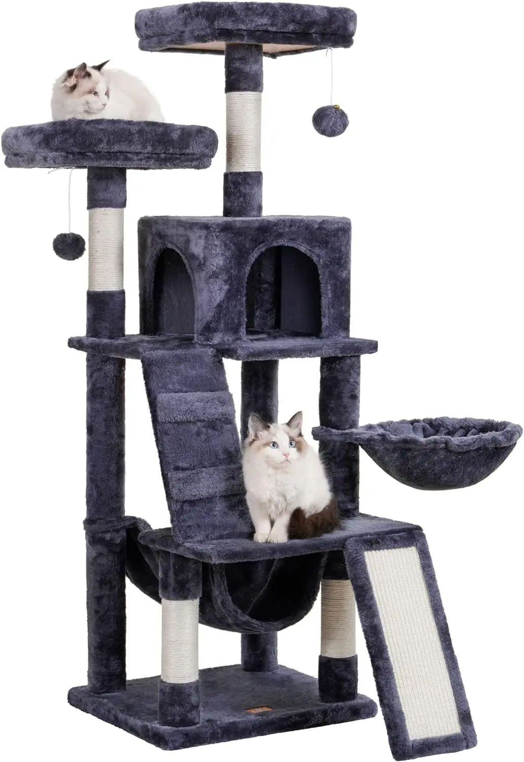 Cat Tree, Cat Tower for Indoor Cats,Multi-Level Cat Furniture Condo for Cats with Padded Plush Perch