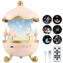 

LED Star Light Projector 360°Rotary Night Lights Bluetooth 8 Music Box Starry Projector USB Rechargeable For Childrens Gift