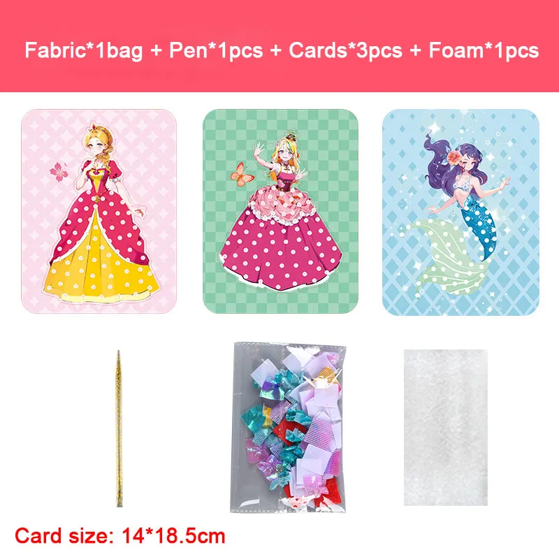 DIY Dress-Up Princess and Peacock Poke Art Craft Kit