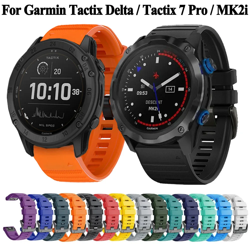 Cinturini Per Cinturini In Silicone Quickfit 22/26Mm Per Garmin Tactix 7 Pro Delta Descent Mk2I Mk2 Mk1 Enduro 2 D2 Delta Px Bracciale