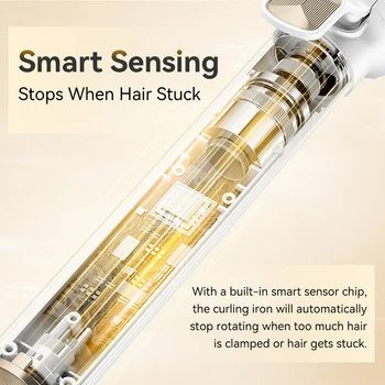 Automatic Curling Iron 30s Fast Heating Smart Temperature Control Ceramic Coating Long Lasting Curls Rotary Hair Curler 10