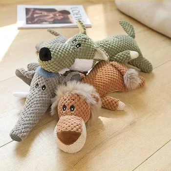 New Pet Toy Dog Plush Toys Interactive Bite Grinding Teeth Clean Teeth Bite Resistant Vocal Animals Pet Supplies 2