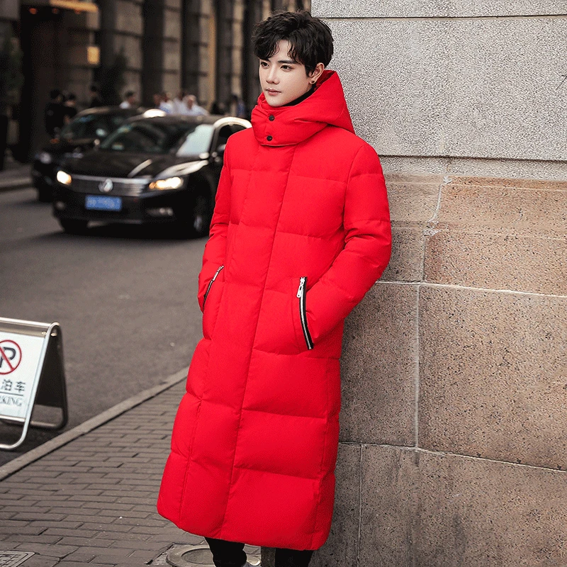 Down Jacket Men Long Lovers Over The Knee Long Thickened Winter Coat 2022 New Lovers Trend Handsome Men and Beautiful Women Coat