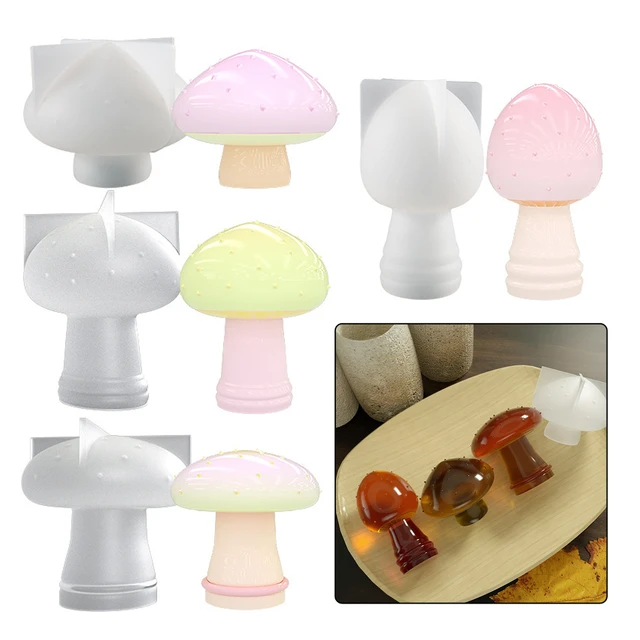 DIY 3D Mushroom Ornaments Resin Casting Molds Silicone Moulds for