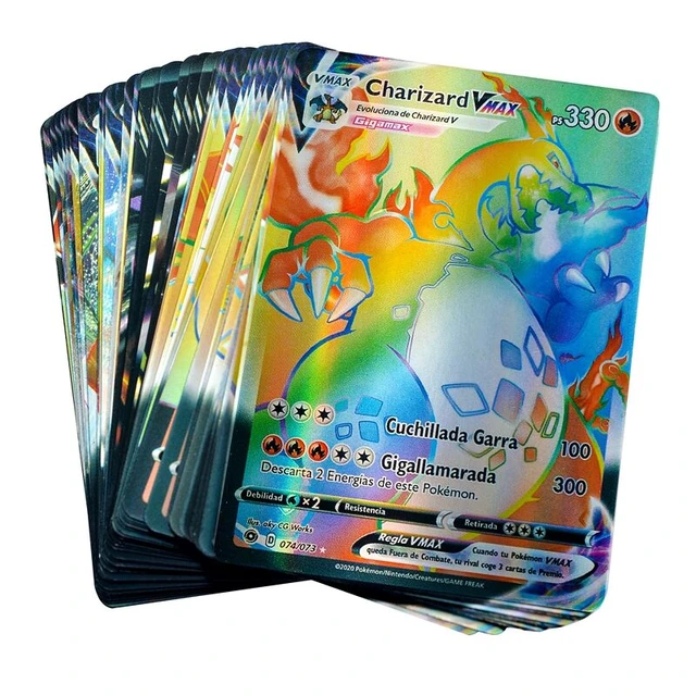 Pokemon Cards Golden Foil Shiny Rainbow Vmax Card Charizard Pikachu  Collection Collection Battle Trainer Card Child Toy Gift - AliExpress