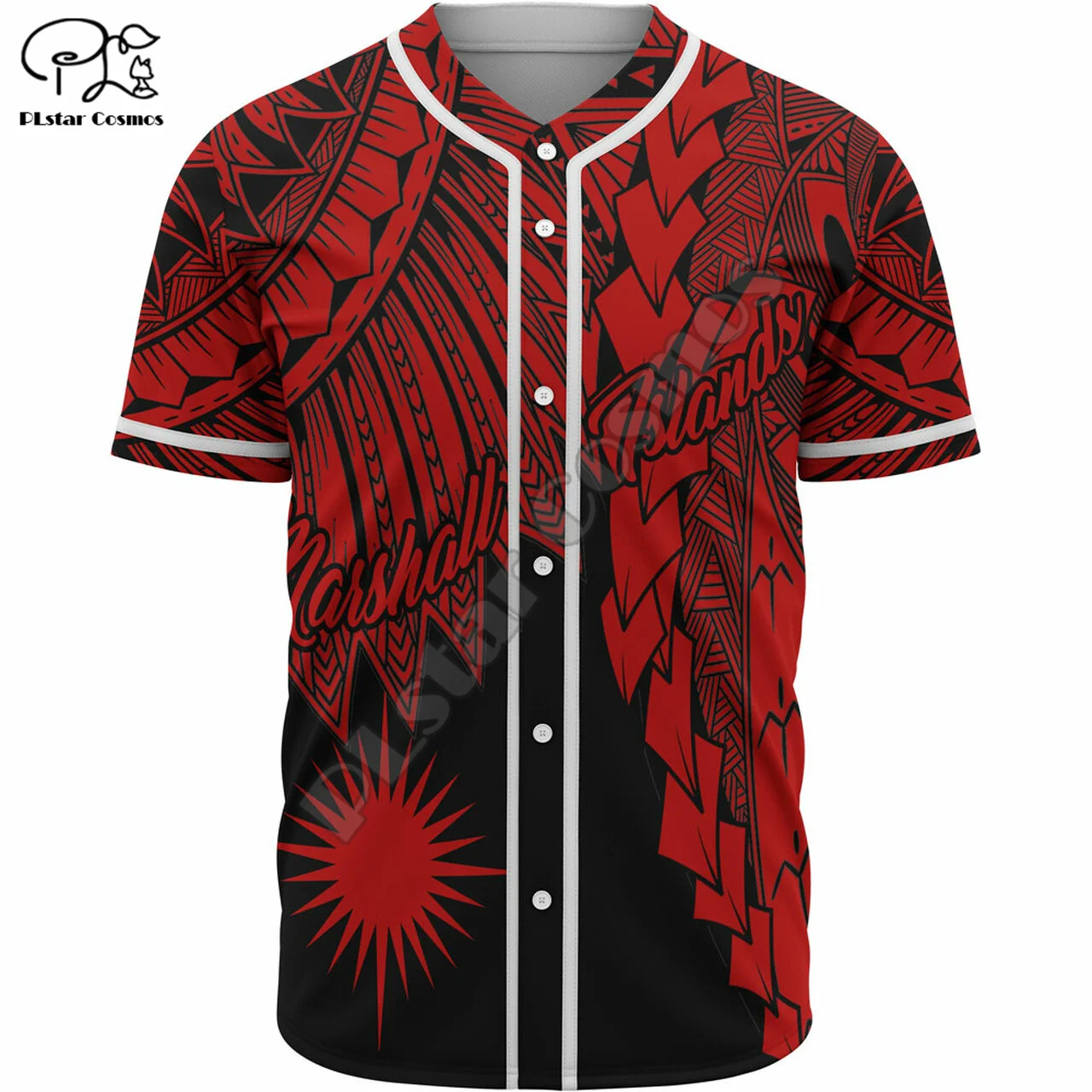 

Футболка с принтом для мужчин и женщин, летняя Бейсбольная Футболка с принтом Маршалловых Островов и полинезийских флагов, этнической культуры, с коротким рукавом X1