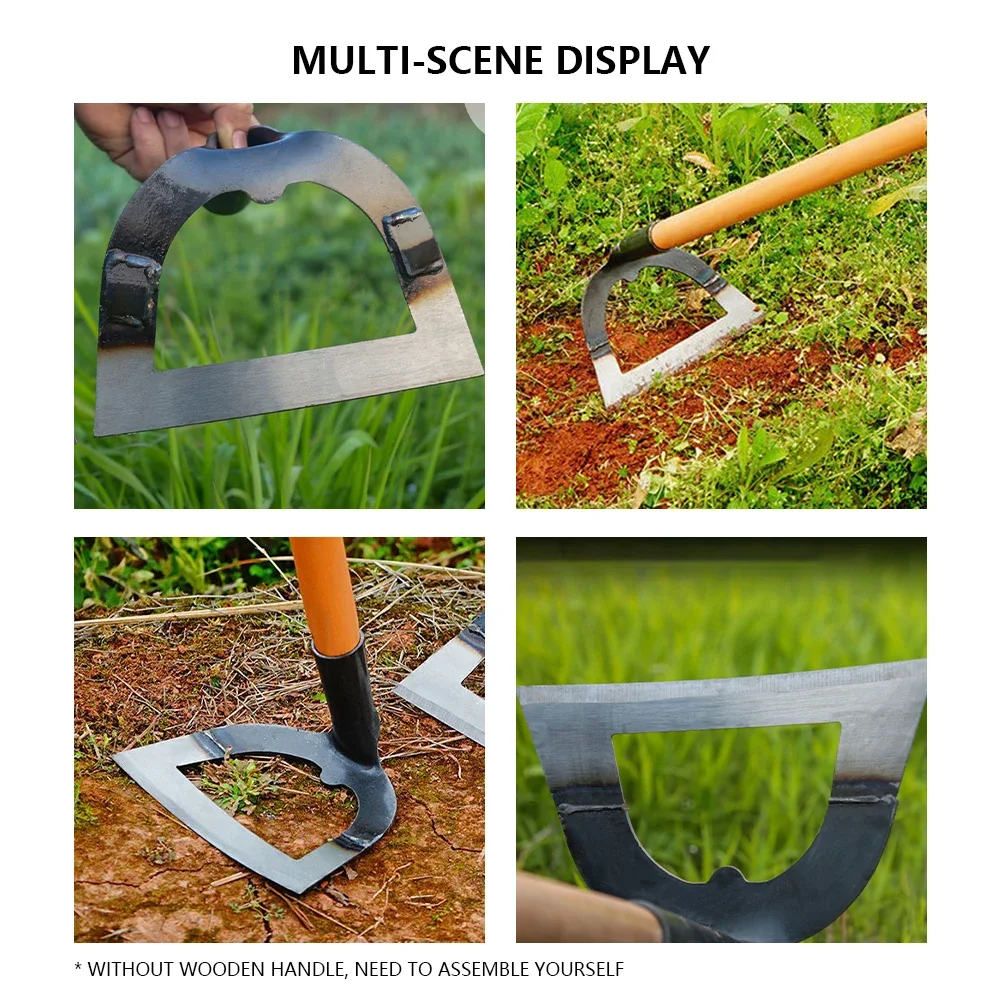 Weed Hoe Garden Weeding Puller Tools Steel Hollow Hoe Yard Weeding Rake Gardening Tools for Weed Removal Manual Grass Weeder 6