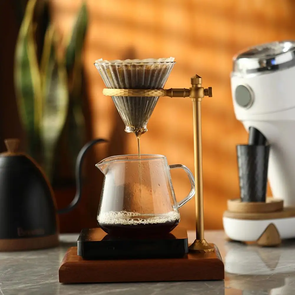 

Excellent Coffee Dripper Stand Aluminum Alloy Pour Over Coffee Dripper Holder Anti-slip Elegant Coffee Filter Stand for Gift