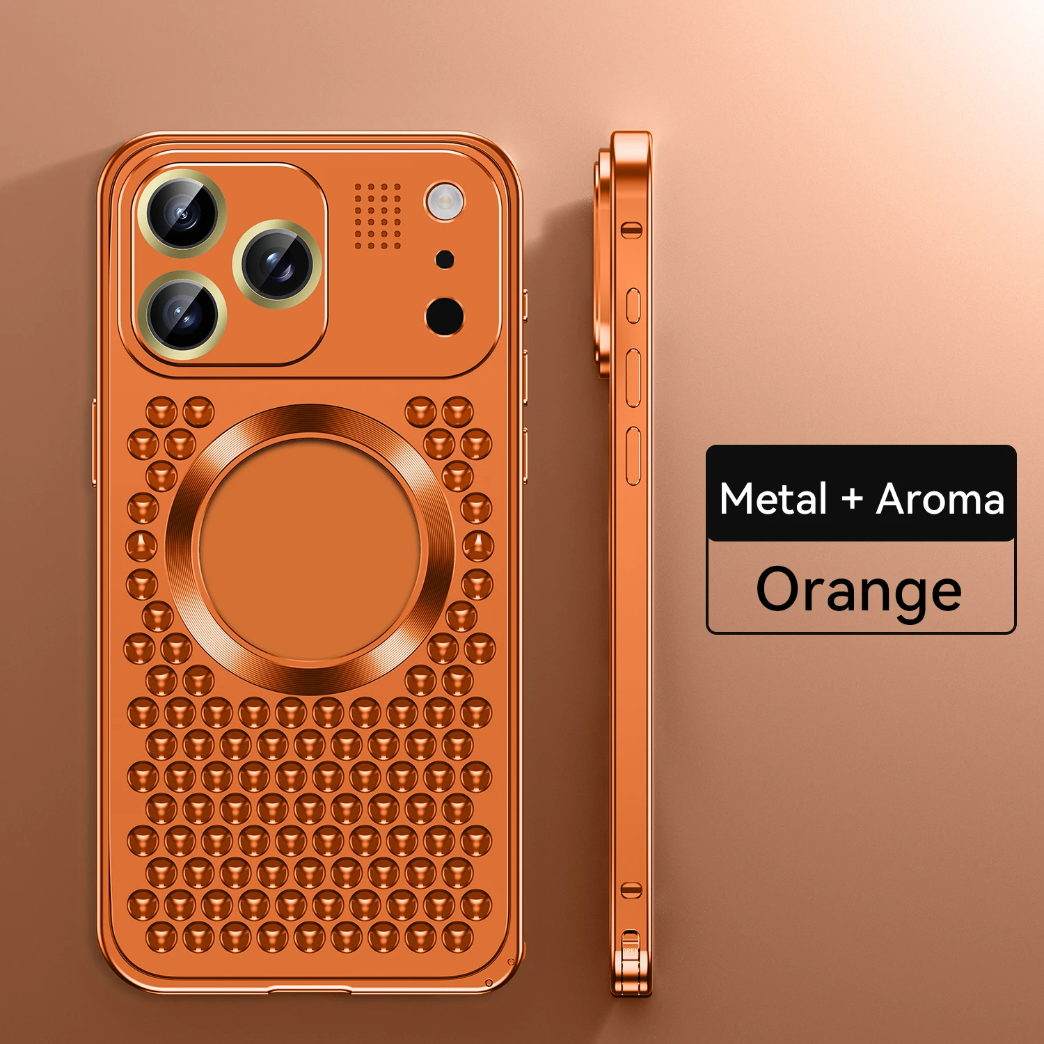 Aromatherapy All-Metal Magnetic Phone Case with Heat Dissipation