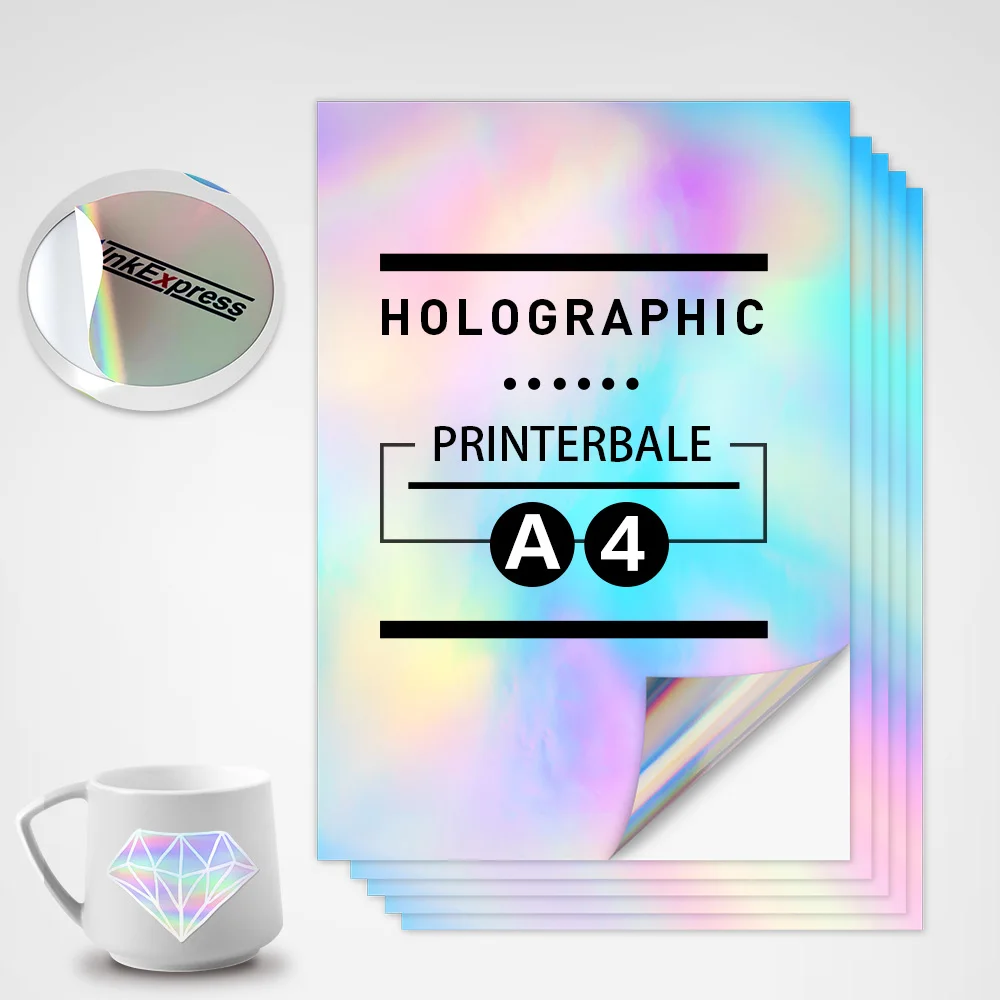 Printable Vinyl Sticker Paper 10 Sheets for Inkjet Printer DIY Decals Gift Crafts