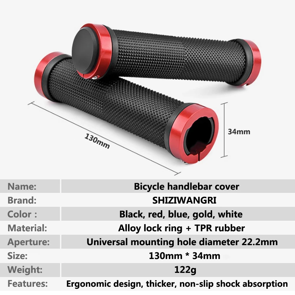 MTB Bicycle Grips Handlebar Rubber Anti-Skid Bike Grips Lock On Mountain Handle End MTB Cuffs Bike Accessories