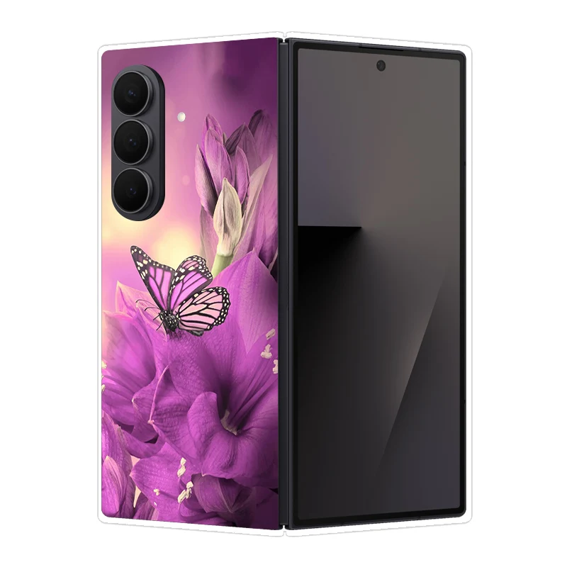 Transparent Luxury Painted Hard Case for Samsung Galaxy Z Fold 7